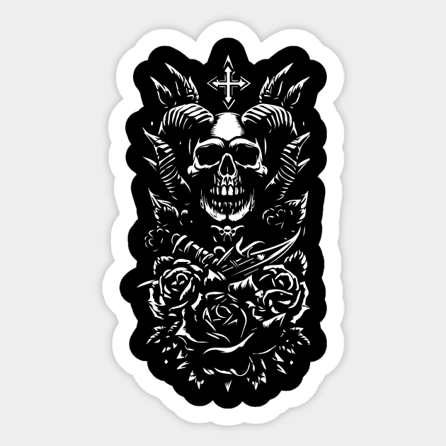 skull tattoo design Sticker by lkn